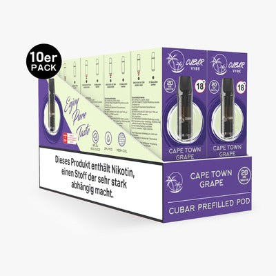 CUBAR Vybe Pod - Cape Town Grape 10er Pack