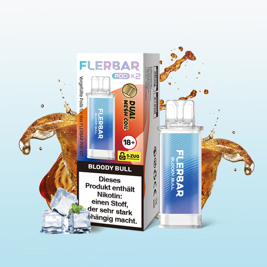 Flerbar Pod Bloody Bull Prefilled Pods 2x2ml