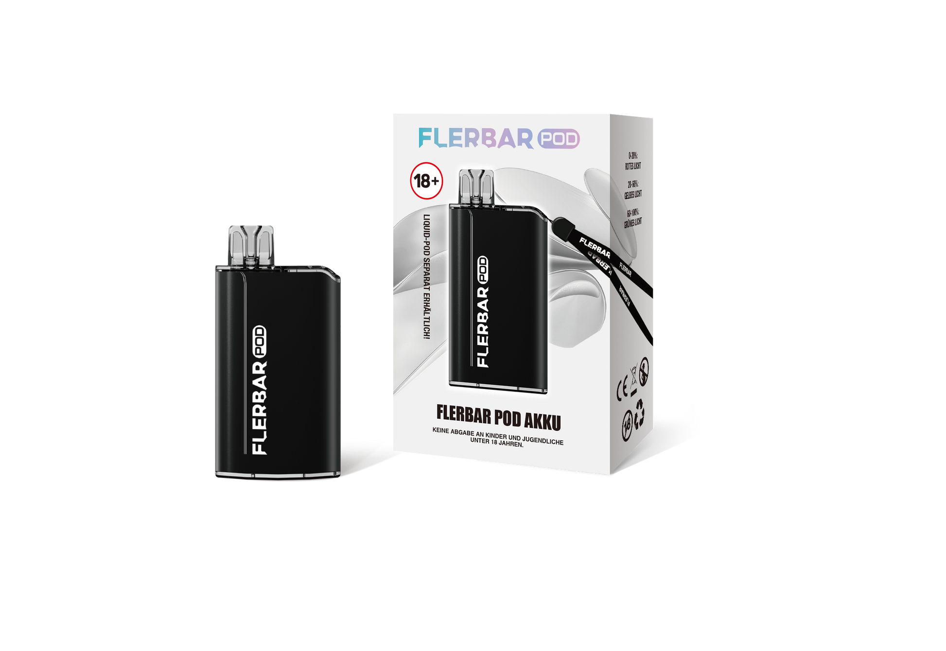 flerbar pod mehrweg Vape Akku Black