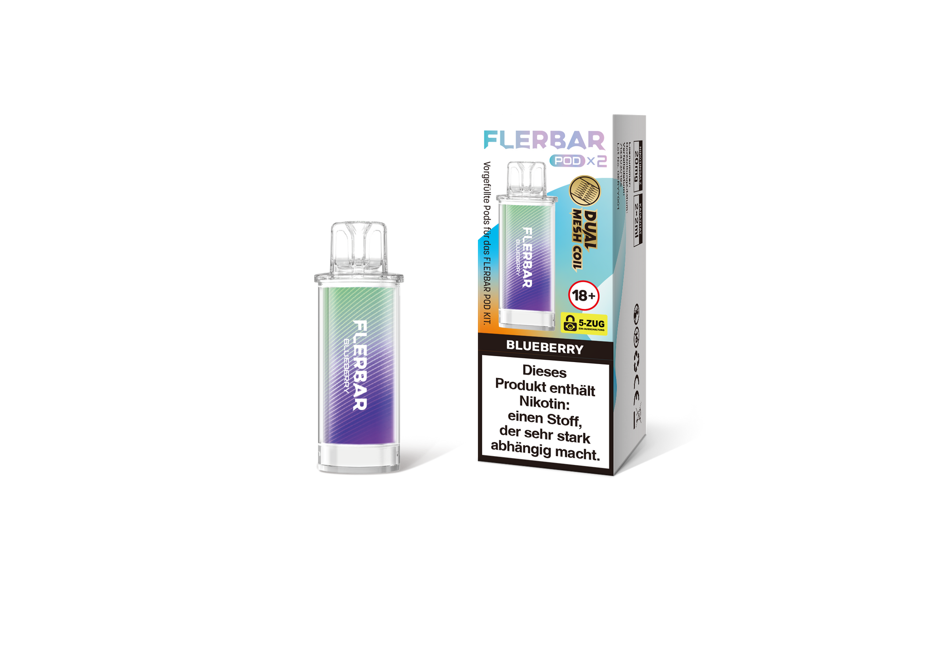 Flerbar Pod Blueberry Prefilled Pods 2x2ml günstig kaufen für mehrweg vape