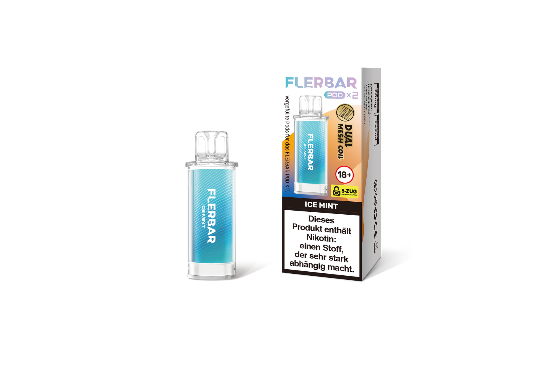 Flerbar Pod Ice Mint Prefilled Pods 2x2ml günstig kaufen für mehrweg vape