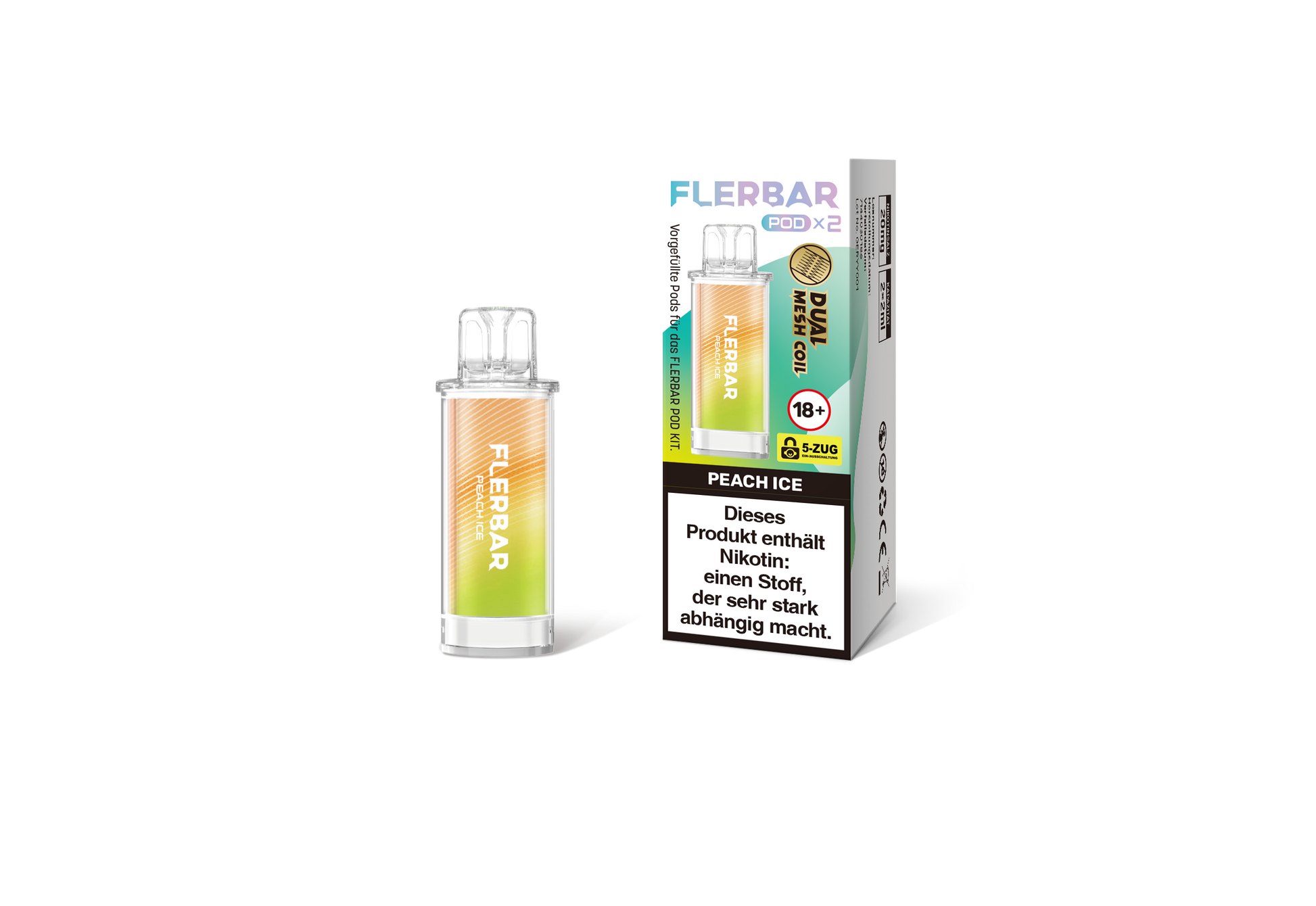 Flerbar Pod Peach Ice Prefilled Pods 2x2ml günstig kaufen für mehrweg vape