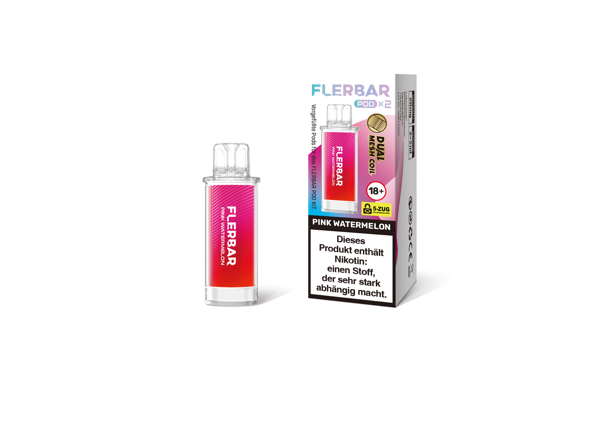 Flerbar Pod Pink Watermelon Prefilled Pods 2x2ml günstig kaufen für mehrweg vape