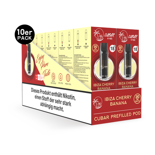 CUBAR Vybe Pod - Ibiza Cherry Banana 10er Pack