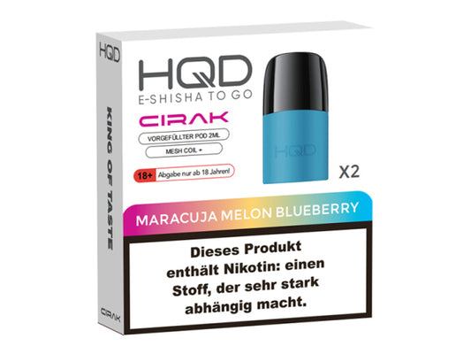 HQC Cirak Maracuja Melon Blueberry 2er Pack Pods für Mehrweg E-Zigaretten