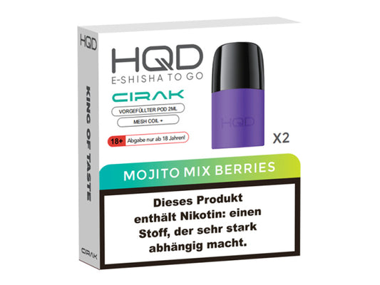 HQC Cirak Mojito Mix Berries 2er Pack Pods für Mehrweg E-Zigaretten