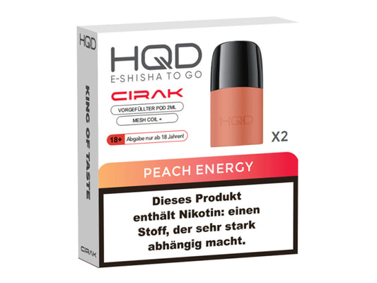 HQC Cirak Peach Energy 2er Pack Pods für Mehrweg E-Zigaretten